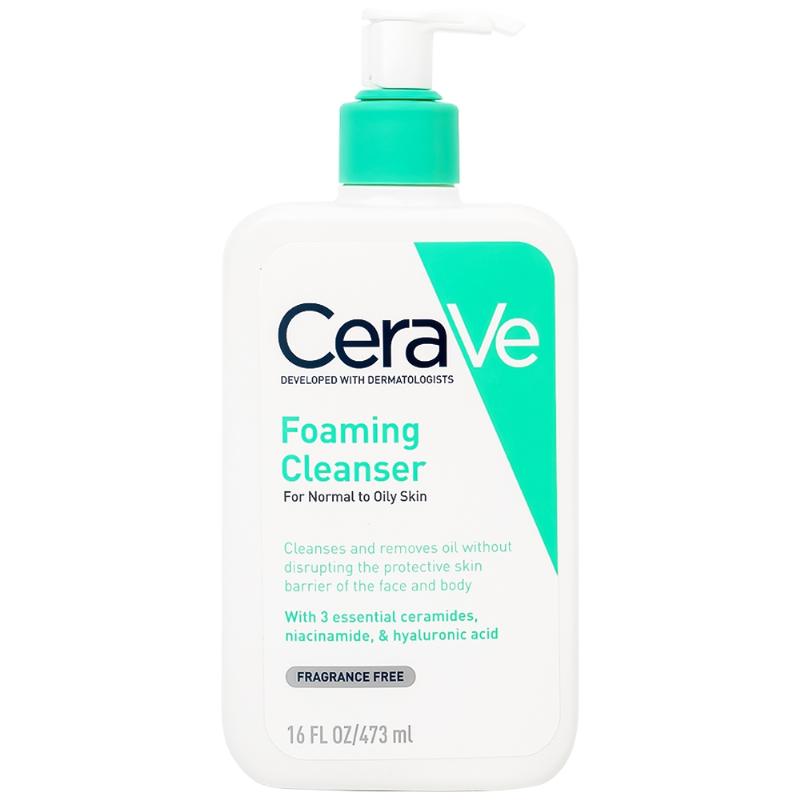 Cerave Foaming Cleanser 473 ml chai xanh nhat thiet yeu da dau mun